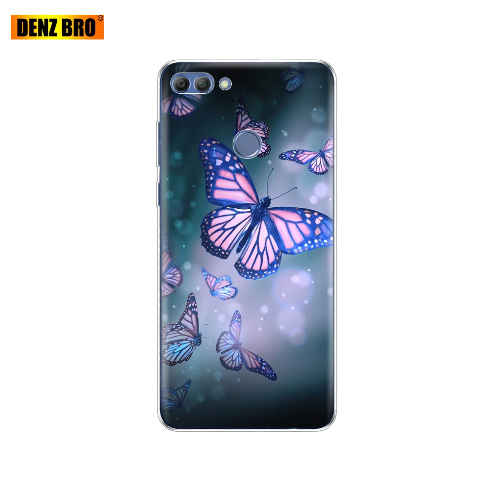 61883 Чехол для huawei P smart Enjoy 7 S, Мягкий ТПУ силиконовый чехол на заднюю панель, чехол для телефона 360, полный защитный прозрачный чехол с рисунком, бампер - Цвет: 61883