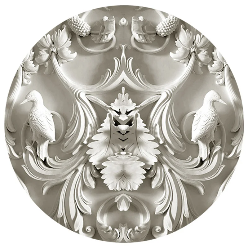 Classical White European Style Relief 3D Stereoscopic TV Background Wall Murals Living Room Hotel Interior Home Decor Wallpapers |