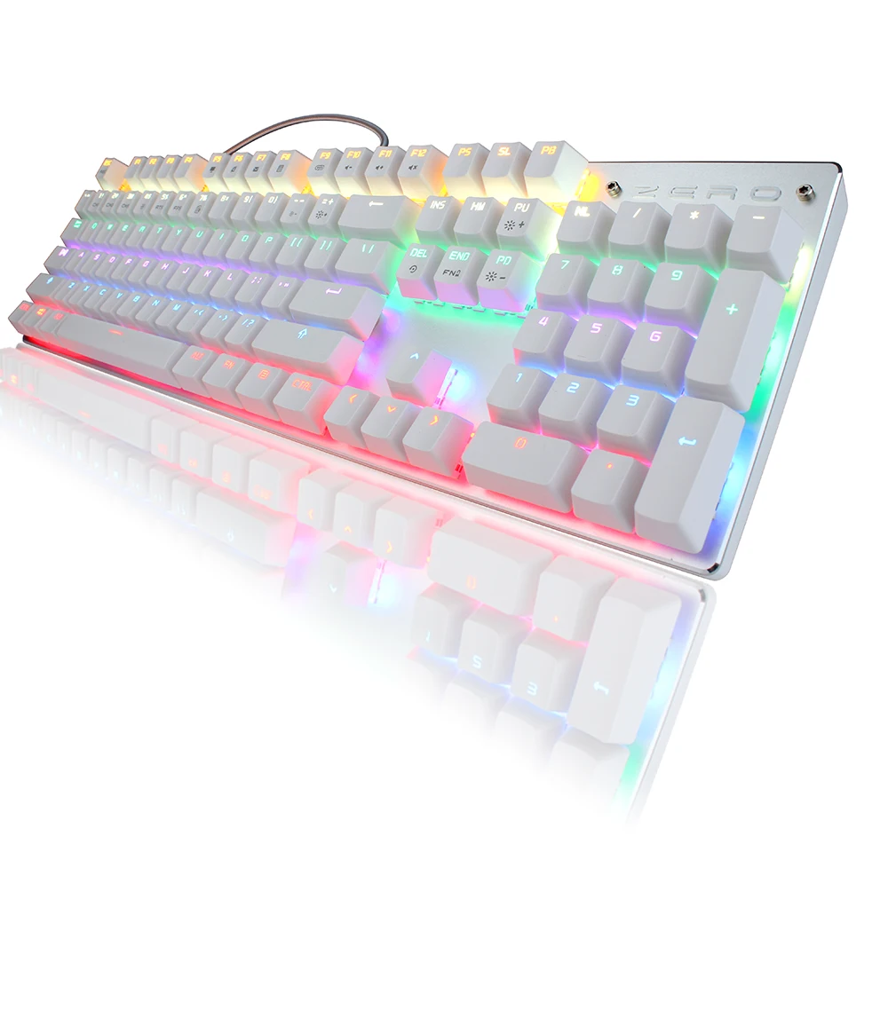 Игровая клавиатура механическая клавиатура 104 87 Keycaps синий переключатель клавиатура с подсветкой компьютерная геймерская Клавиатура для ноутбука DOTA