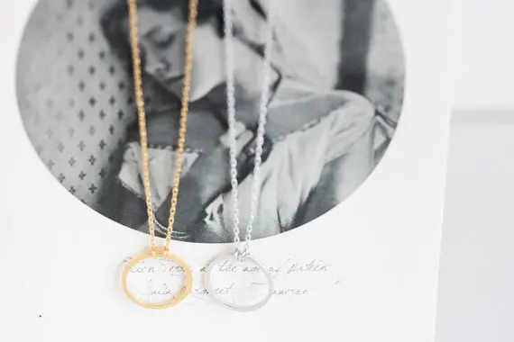 yiustar Long Necklace Women Tone Metal Hoop Circle Pendant Simple Geometric Round for XL083 | Украшения и аксессуары