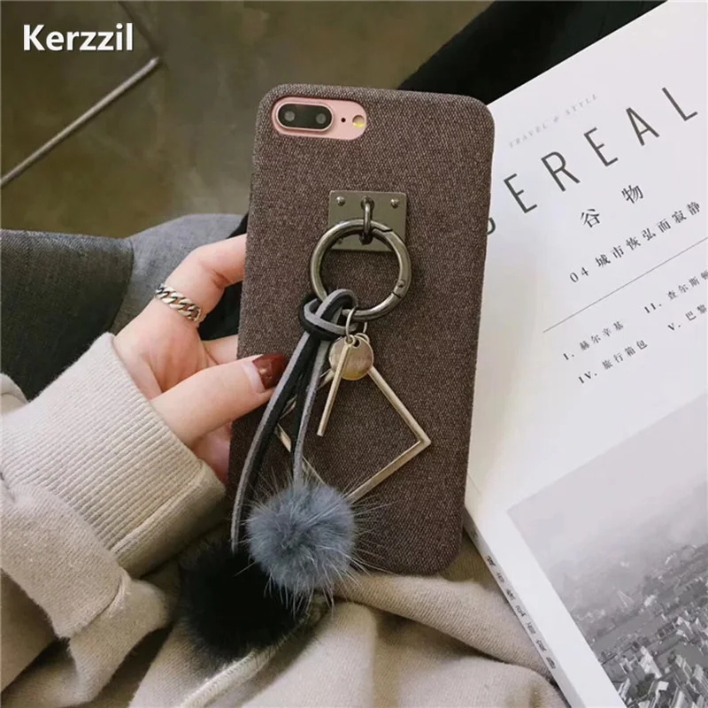 Роскошный плюшевый чехол с подвеской и кисточками для iPhone 11Pro X XR XS MA Мягкая