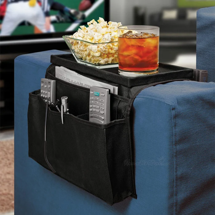 6 Pockets Sofa handrail Couch armrest Arm Rest Organizer Remote Control Holder bag On TV sortage Folding | Дом и сад