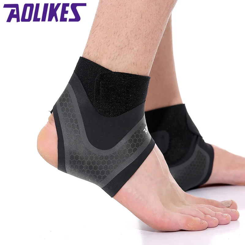 

AOLIKES Sport Ankle Brace Protector Compression Ankle Support Pad Protection Elastic Brace Guard Support Football Basketball