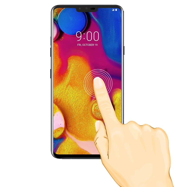 Закаленное стекло премиум класса 75 шт./лот 2.5D для LG V40 ThinQ полное покрытие экрана