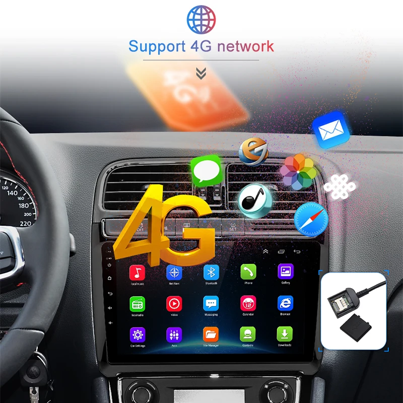 Junsun автомобильный мультимедийный плеер 2 Din Авто Android 8 1 радио для POLO 2009 2010 2011 2012 2013