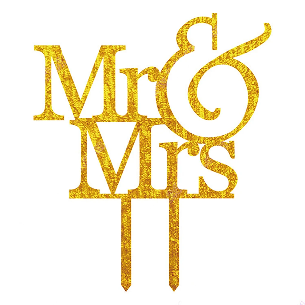 Mr& Mrs акрил/деревянный Топпер для торта вставка для торта карты украшение свадебного торта