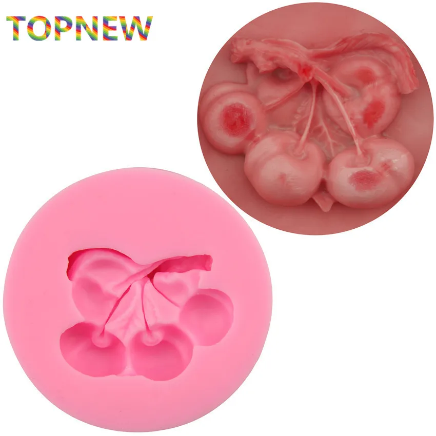 1 шт. форма вишни шоколадные конфеты jello 3D силиконовая Мультяшные