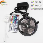 DC 12V Luz RGB белая светодиодная лента 5050 SMD не Водонепроницаемая 5M 300LED светодиодный светильник неоновая лента гибкая светодиодная лента добавить мощность 3A и 44Key