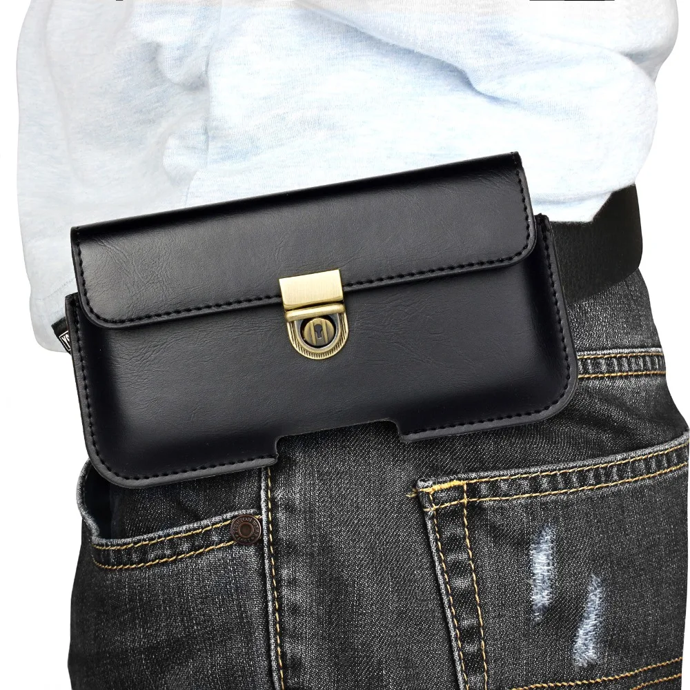 Чехол-кобура для телефона для iPhone 11 Pro Max X XS XR 8 6S 7 Plus из горизонтальной кожаной сумки для мужчин и женщин на поясе 3 4s 5 5s SE.