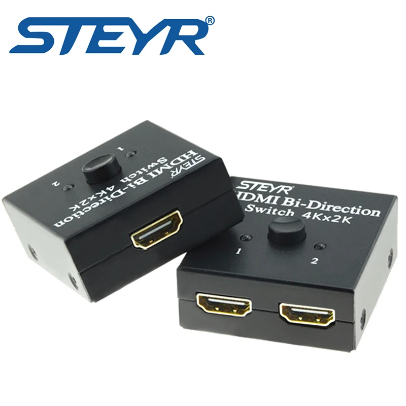 STEYR HDMI переключатель 2 порта двунаправленный ручной 2x1/1x2 Hub HDCP Passthrough Sup порты Ultra HD