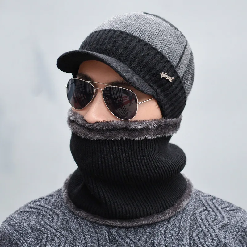 OZyc зимняя шапка Skullies Beanies шапки зимние шапочки для мужчин и женщин шерстяной шарф шапки Балаклава маска Gorras капот вязаная шапка