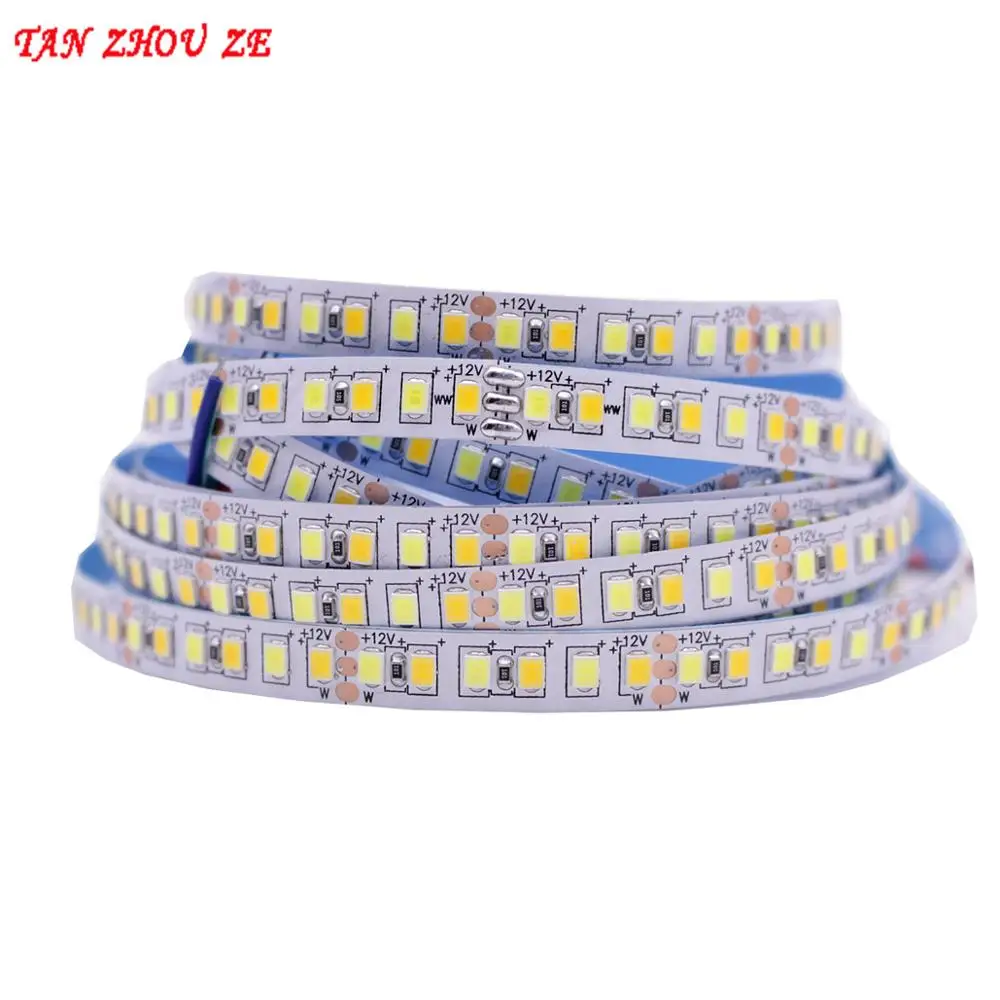 Двухцветная светодиодная лента 5 м CRI&gt80 SMD2835 CCT с регулируемой яркостью 12 В 24