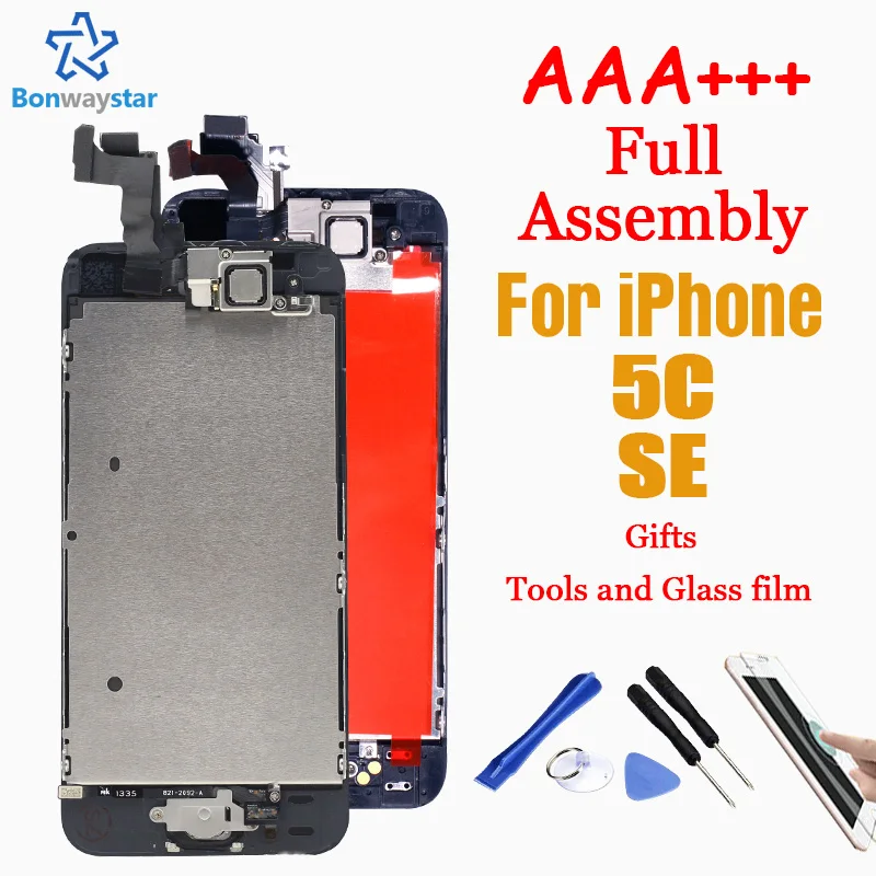 Bonwaystar 1136x640 экран для iphone 5c ЖК комплект полный сборки 4 &quotдля se дисплей емкостный