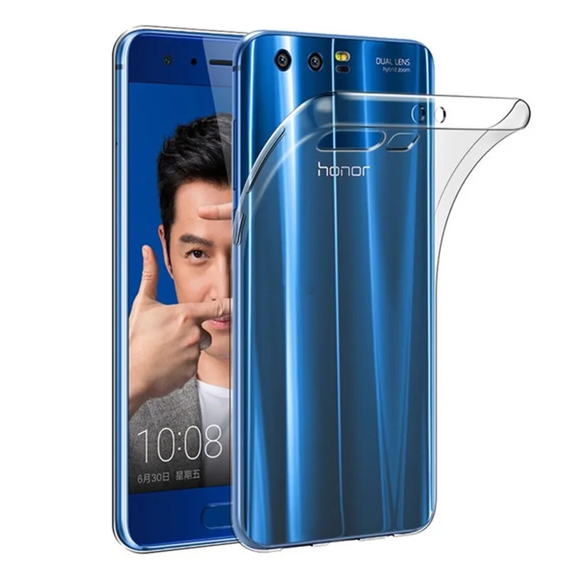 Ультратонкий Прозрачный мягкий бесцветный гелевый ТПУ чехол для Huawei Honor 9 Honor9 5 15