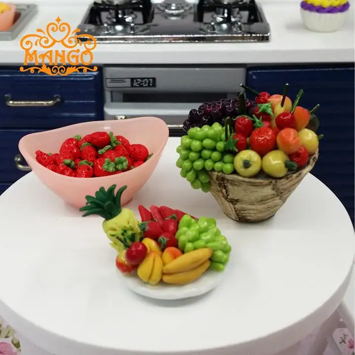 Игровые игрушки 1:12 кукольный домик миниатюрные кухонные аксессуары Ананас