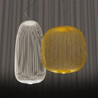 post modern foscarini spokes pendant lights industrial bird cage luminaire dining room living room home decor led hanging lamp