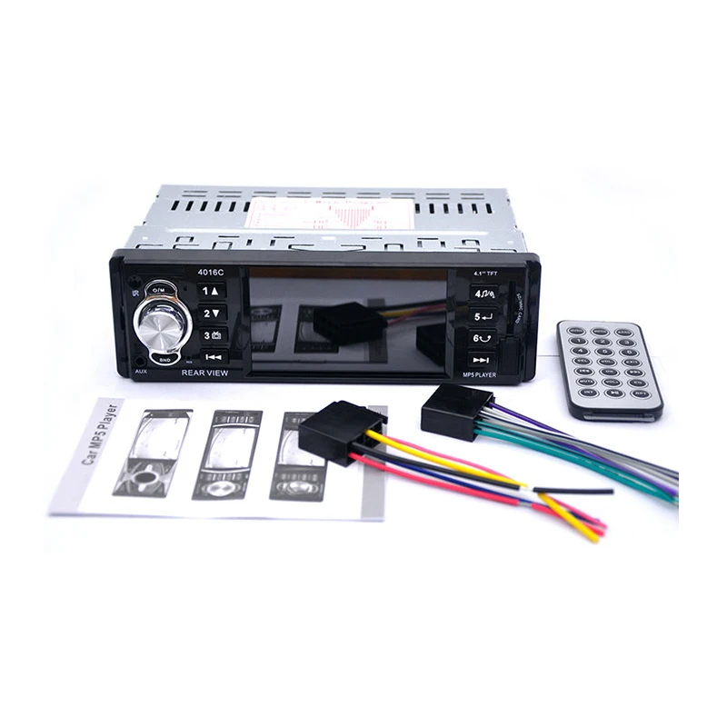 4 1 дюймов Din HD стерео радио Bluetooth Авто MP3 MP5 Аудио плеер Поддержка USB FM TF AUX обратная