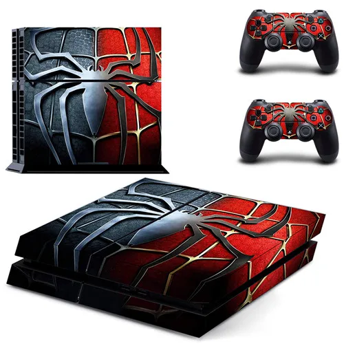 Человек-паук Venom наклейка для PS4 Стикеры Наклейка виниловая для sony Playstation 4 консоли и 2 контроллеры наклейка для PS4 Стикеры - Цвет: DPTM1686