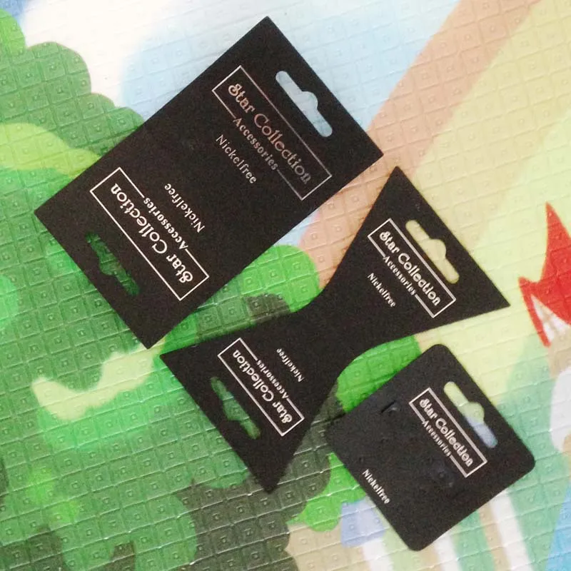 Черный цвет карта браслет серьги индивидуальный Серебряный логотип на карту 10000