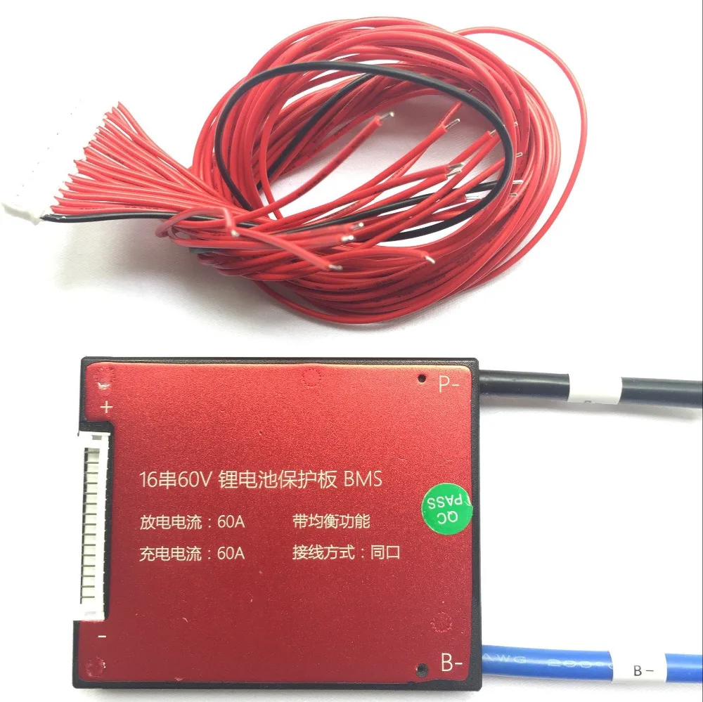 Сбалансированный 16 S 60 V 25A 35A 45A 60A датчик СМК PCM для 3,6 V 3,7 V литий-ионный аккумулятор