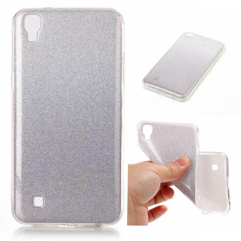 Роскошные Градиент Шику Блеск Мягкие TPU Cover Case Для LG X мощность Ультра Тонкий