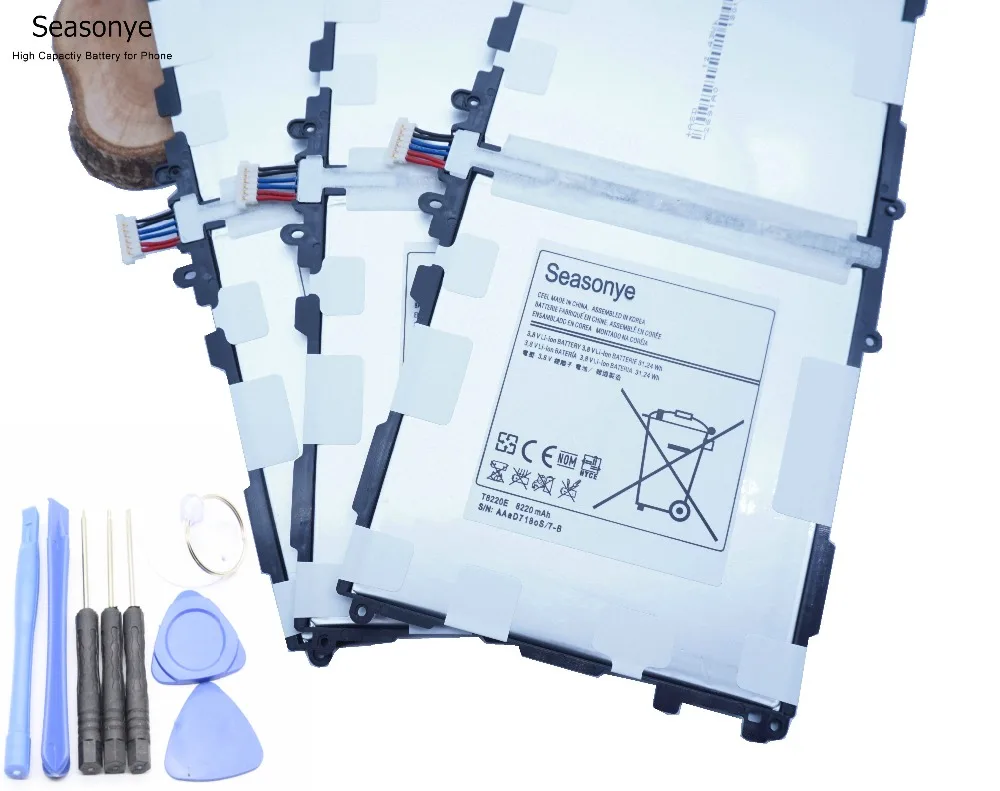 Сменный аккумулятор Seasonye 3x T8220E 8220 мАч + отвертка для Samsung Galaxy Note 10 1 2014 Edition P600 P601 P605