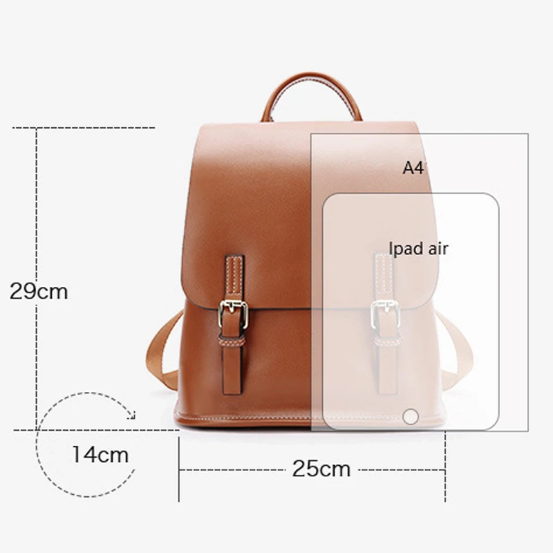 DIENQI 2020 New Arrival Vintage Genuine Leather Women Backpacks Bagpack Big Capacity School Backpack for Teenage Girls sac a dos | Багаж и