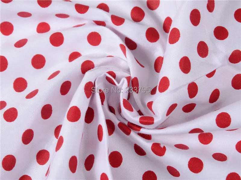 

Lowest price! 1 meter Red Point Assorted round dots Series Cotton Fabric sewing cloth Diy Cloth for Patchwork Tilda AA-003