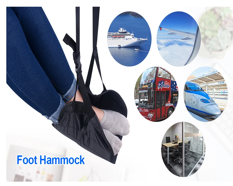 Foot Rest Portable Travel Footrest Flight Carry-on Foot Rest Office Feet Rest Leg Hammock Travel Accessories Footrest Hammock