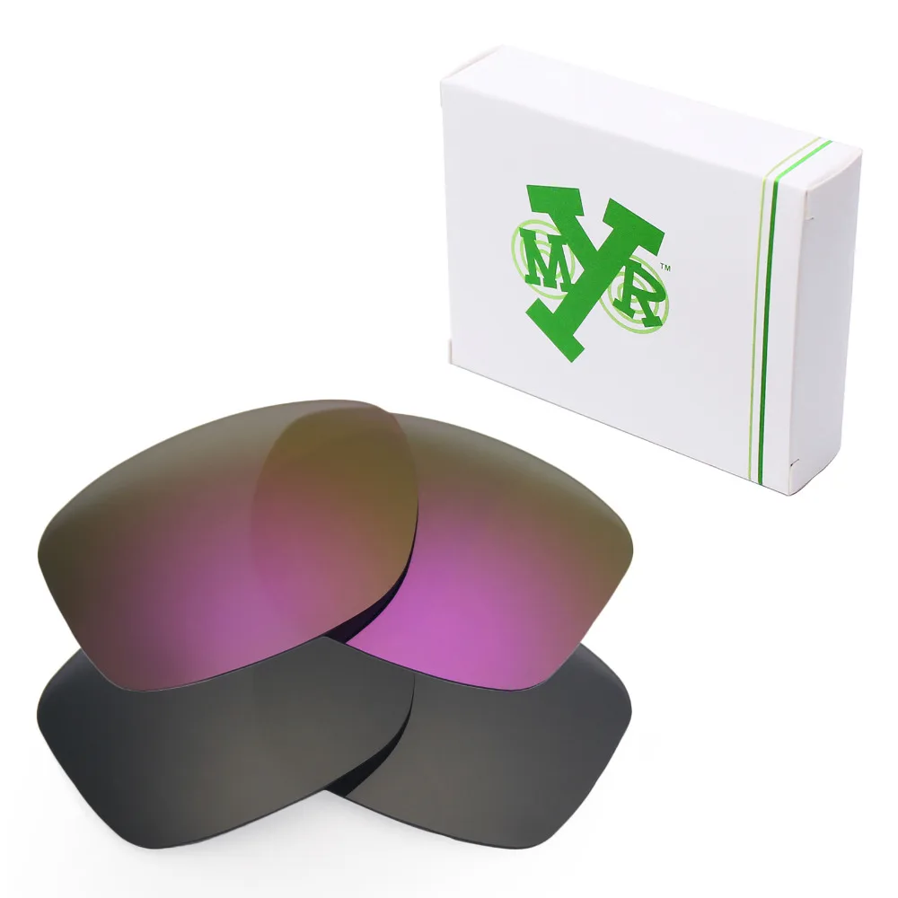 

2 Pairs Mryok POLARIZED Replacement Lenses for-Oakley Jupiter Squared Sunglasses Stealth Black & Plasma Purple