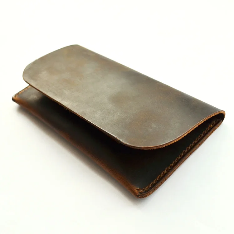 Ручной работы короткие винтажные мужские кошельки ручной из натуральной кожи