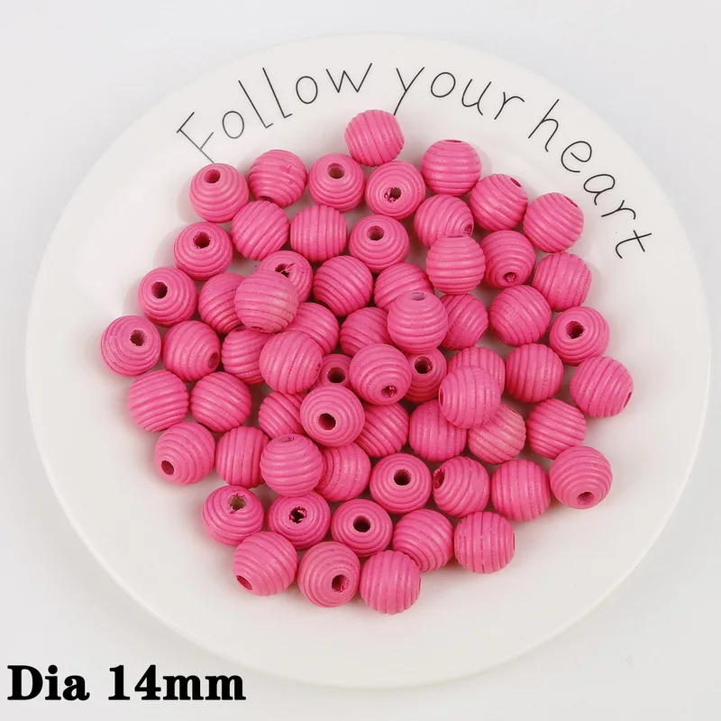 50pcs Hole 3.5mm 10-400 шт многоцветные Разноцветные Бусины из натурального дерева для изготовления ювелирных изделий, детские игрушки для прорезывания зубов, разделитель для бисера - Цвет: 50pcs Hole 3.5mm