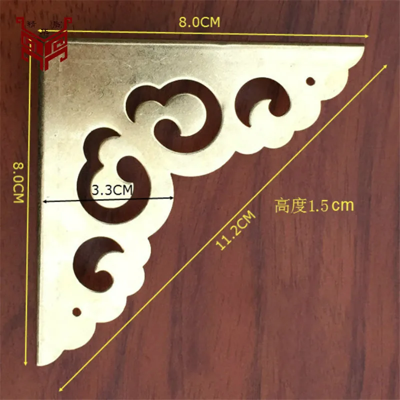 Античный медный угловой ящик 80 мм с окантовкой шкаф для мебели угловые рамы