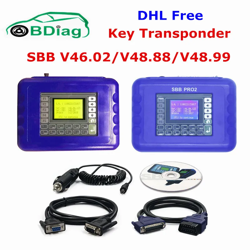 DHL Бесплатная Best SBB V46.02 V48.88 V48.99 программатор ключей Pro2 Pro 2 ключ транспондер Maker Cloner