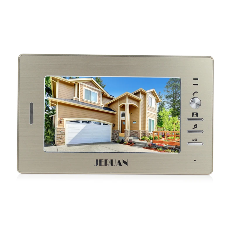 Home Wired 7`` Video Door Phone Intercom System kit Metal panel Waterproof Access Password keypad HD Mini Camera +E-LOCK 1V2 |