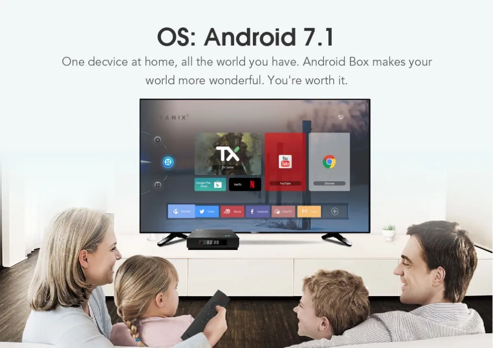 TX92 Android 7 1 Amlogic S12 Восьмиядерный ТВ коробка DDR3 3g 32G S912 двойной wifi 2 4G/5 8G BT 4 приставка