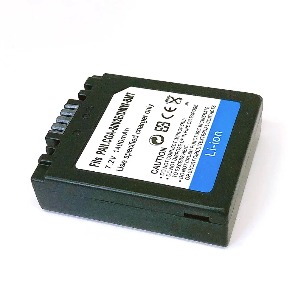 CGR-S002E CGA-S002E CGR-S002 CGA-S002 батарея для камеры S002 S002E DMW-BM7 DMWBM7 Батарея для цифрового фотоаппарата Panasonic DMC-FZ10 FZ15 FZ2 FZ20 FZ3 FZ4 FZ5