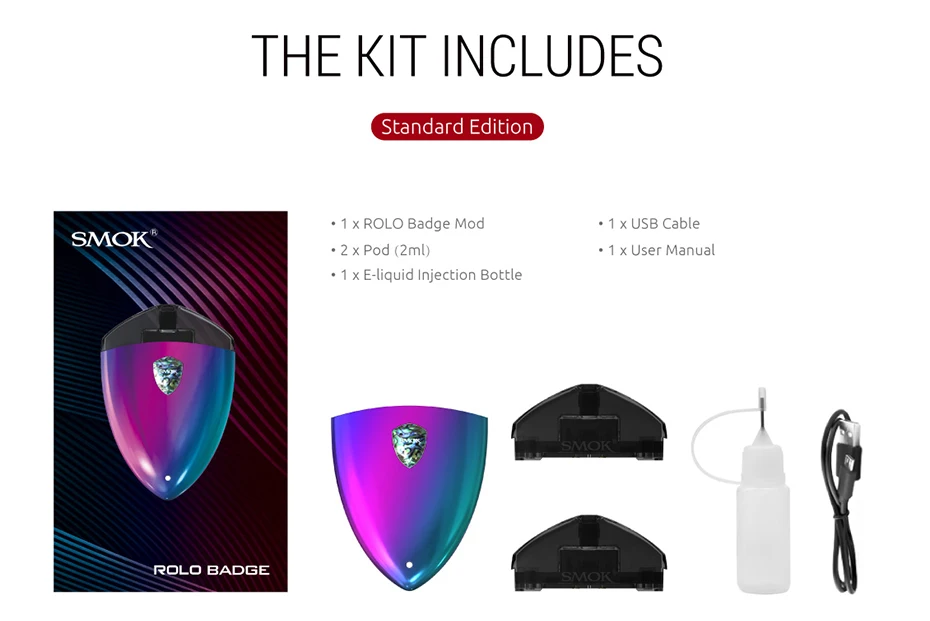 Vape SMOK Rolo значок оригинальный стартер комплект Электронная сигарета батарея