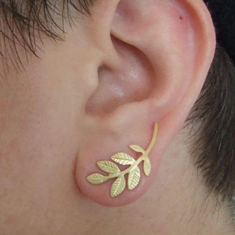 Женские серьги гвоздики с листьями в стиле украшения для свадьбы и помолвки