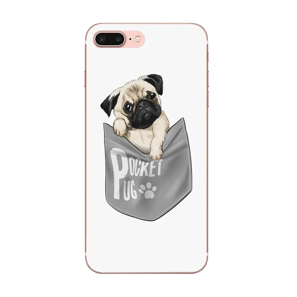 Для Huawei Mate 7 8 9 10 20 P8 P9 P10 P20 P30 Lite Plus Pro 2017 чехол из ТПУ милый мультяшный Мопс