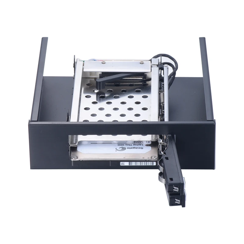 Trayless Swap Mobile Rack 5.25inch for 2 Bay Dual 2.5inch Hard Drive Internal SATA III HDD SSD Backplane Frame 5.25inch-2.5inch