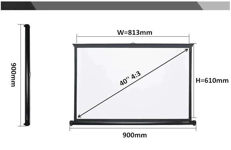 MINIV40, 40 дюймов 4:3 портативный проекционный экран, для мини/профессиональный светодиодный/ЖК/DLP проектор устойчивая выдвижной стиль в помещении