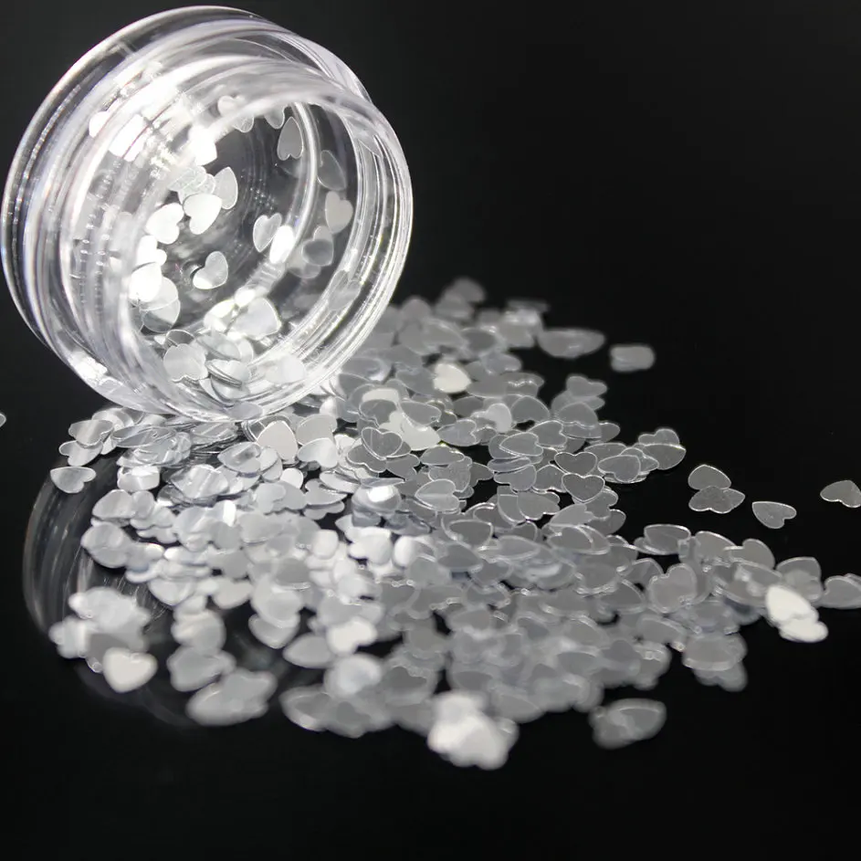 (1 шт./Продажа) блестящая пудра для ногтей в форме сердца/тела/глаз лазерные