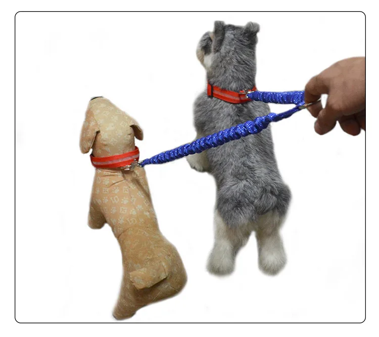 R13 модный поводок для поводка с 2 головками собак безопасности на открытом