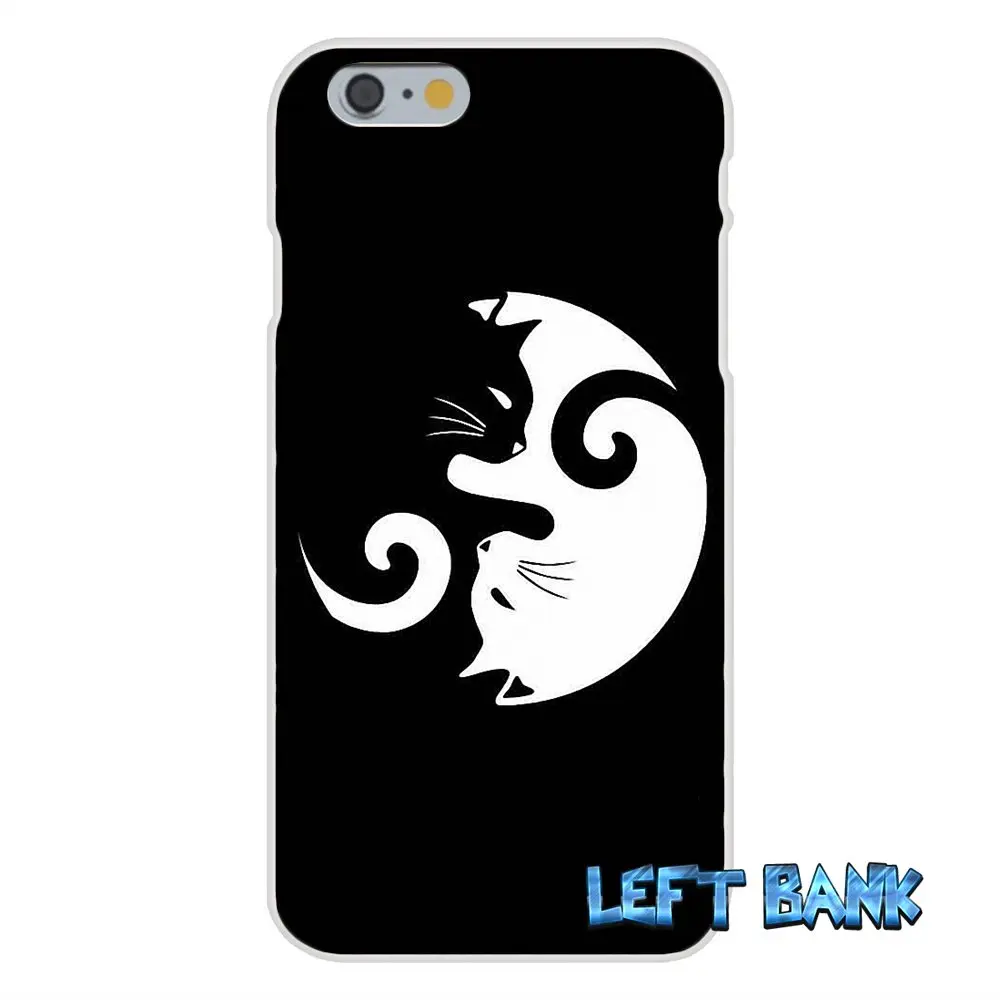 Ying yang cat Мягкий Силиконовый ТПУ Прозрачный чехол для Samsung Galaxy Note 3 4 5 S4 S5 MINI S6 S7 edge |