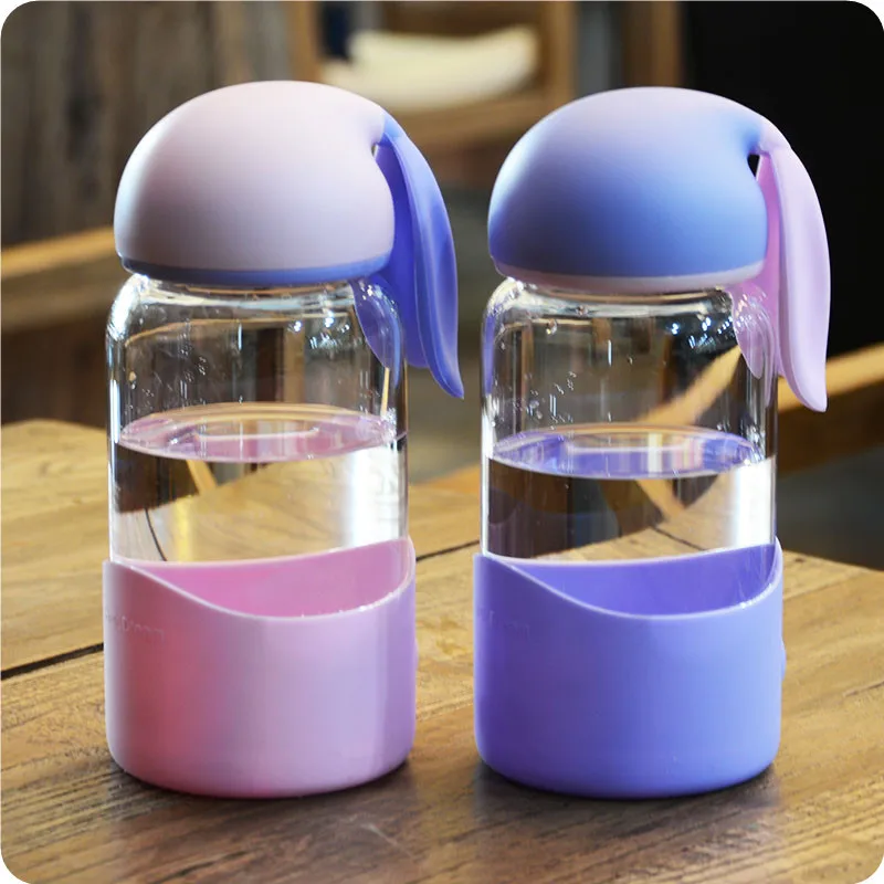 Милая кружка из кроличьего стекла кофейная стакан бутылка для воды девочки