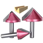 8 мм хвостовик V Bit CNC твердосплавная Концевая фреза 3D фрезы для дерева 60 90 120 150 градусов вольфрамовый деревообрабатывающий Фрезерный резак