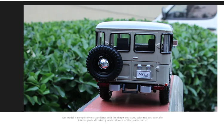 Высокая имитация 1:24 модель автомобиля из сплава Toyota FJ40, литая металлическая Игрушечная модель внедорожника, изысканная коллекция подарков