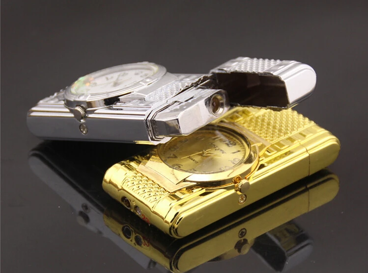 1 шт. креативная Зажигалка для часов электронные часы ветрозащитная сигарет