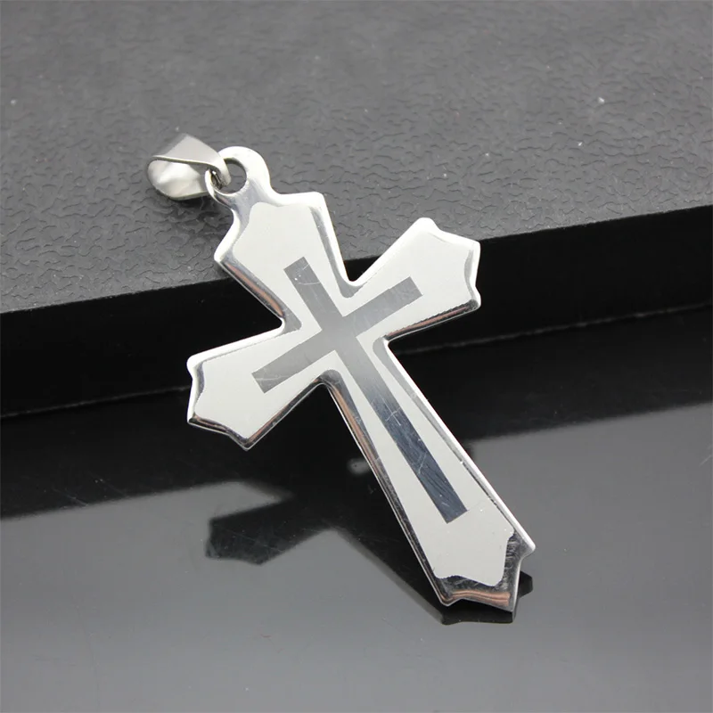 12 шт./лот ожерелья из нержавеющей стали серебряного цвета с подвесками для мужчин